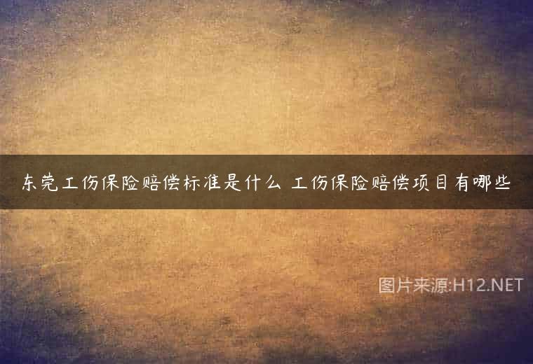 东莞工伤保险赔偿标准是什么 工伤保险赔偿项目有哪些
