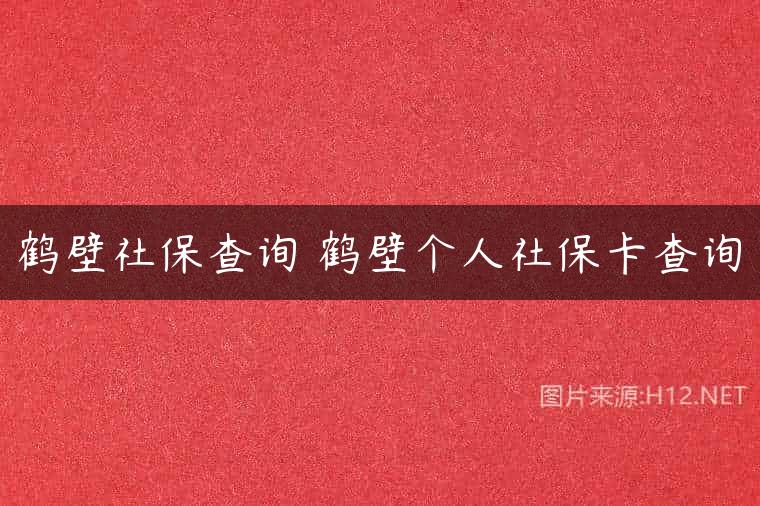 鹤壁社保查询 鹤壁个人社保卡查询
