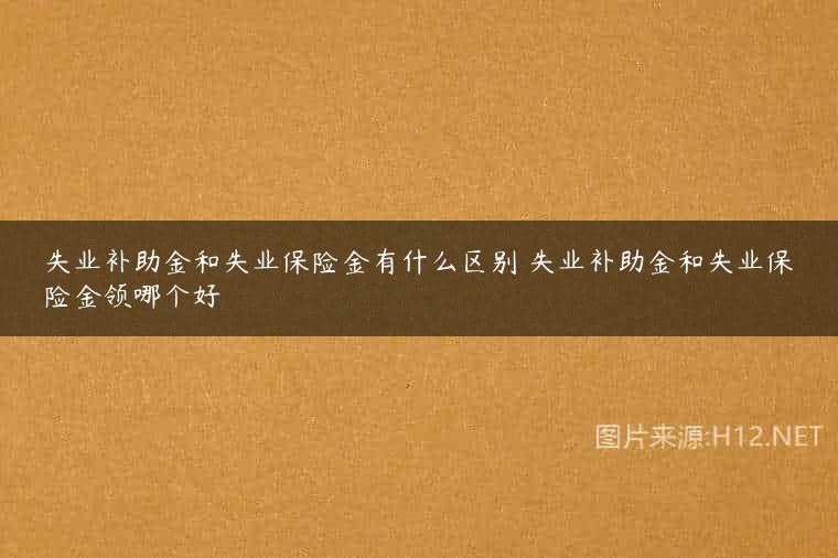 失业补助金和失业保险金有什么区别 失业补助金和失业保险金领哪个好