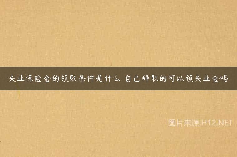 失业保险金的领取条件是什么 自己辞职的可以领失业金吗