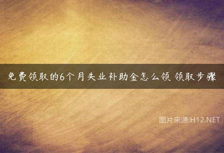 免费领取的6个月失业补助金怎么领 领取步骤