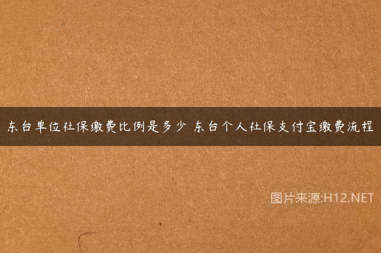 东台单位社保缴费比例是多少 东台个人社保支付宝缴费流程