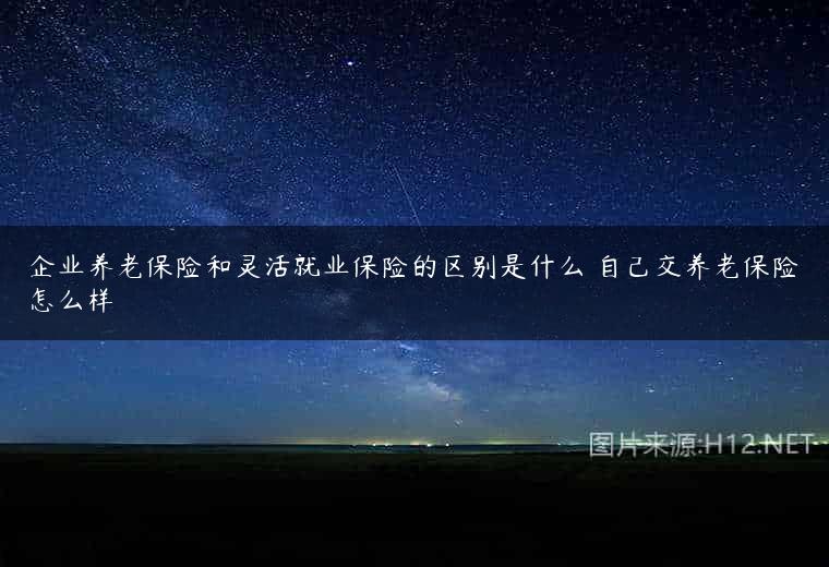 企业养老保险和灵活就业保险的区别是什么 自己交养老保险怎么样