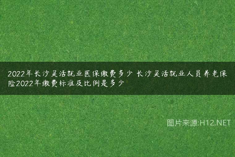 2022年长沙灵活就业医保缴费多少 长沙灵活就业人员养老保险2022年缴费标准及比例是多少