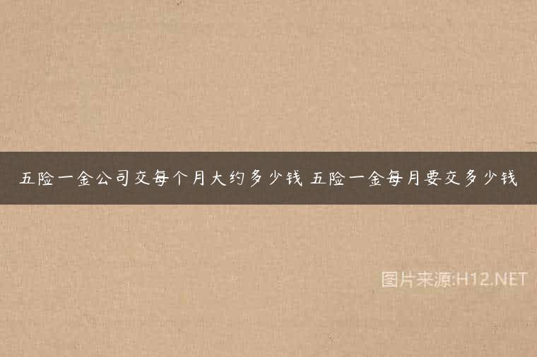 五险一金公司交每个月大约多少钱 五险一金每月要交多少钱