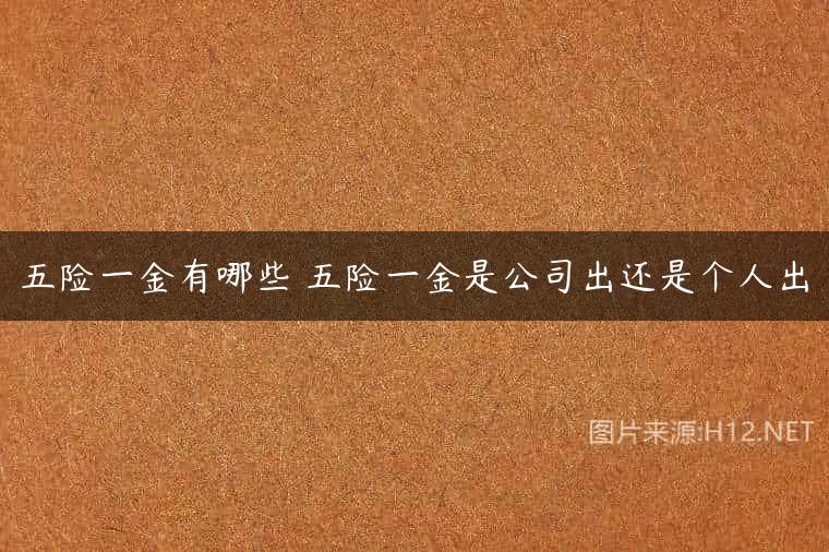 五险一金有哪些 五险一金是公司出还是个人出