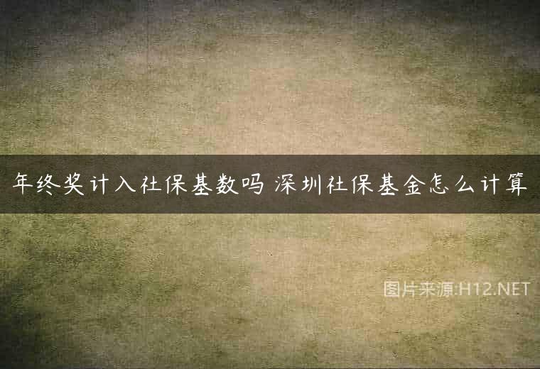 年终奖计入社保基数吗 深圳社保基金怎么计算