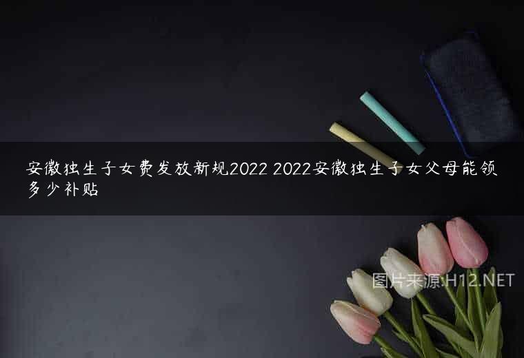 安徽独生子女费发放新规2022 2022安徽独生子女父母能领多少补贴