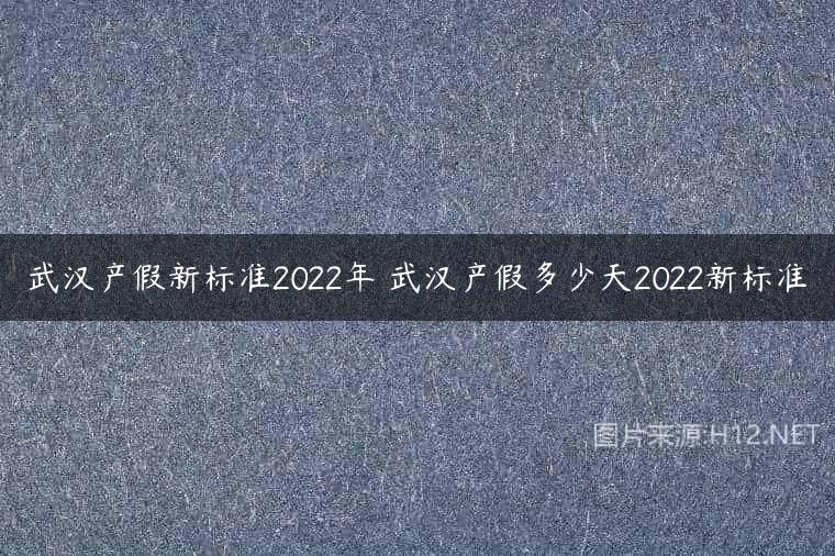 武汉产假新标准2022年 武汉产假多少天2022新标准