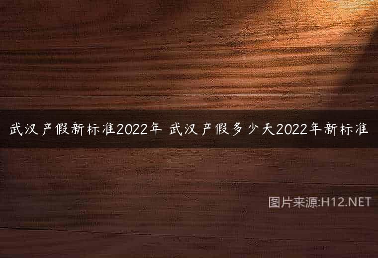 武汉产假新标准2022年 武汉产假多少天2022年新标准