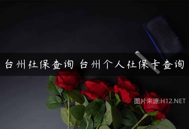 台州社保查询 台州个人社保卡查询