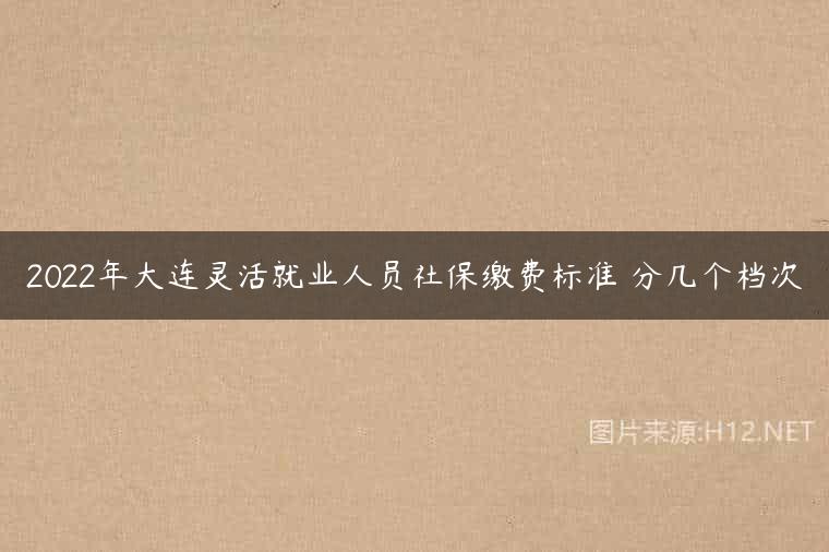 2022年大连灵活就业人员社保缴费标准 分几个档次