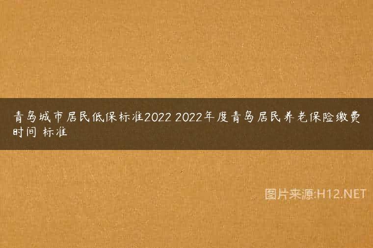 青岛城市居民低保标准2022 2022年度青岛居民养老保险缴费时间 标准