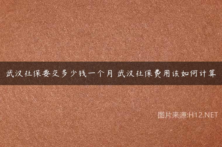 武汉社保要交多少钱一个月 武汉社保费用该如何计算