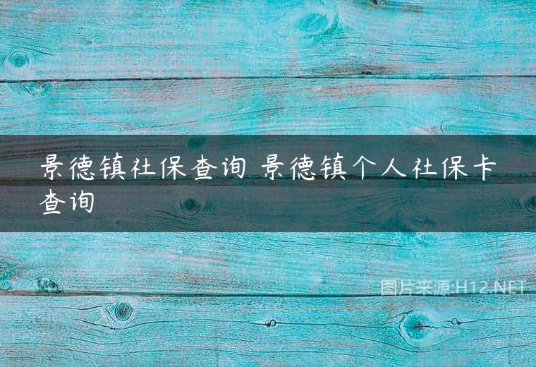 景德镇社保查询 景德镇个人社保卡查询