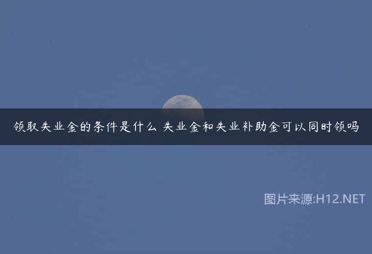 领取失业金的条件是什么 失业金和失业补助金可以同时领吗