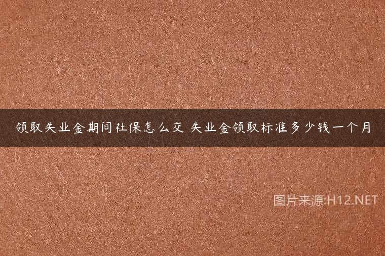 领取失业金期间社保怎么交 失业金领取标准多少钱一个月