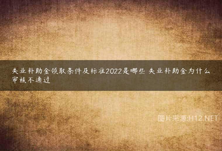 失业补助金领取条件及标准2022是哪些 失业补助金为什么审核不通过
