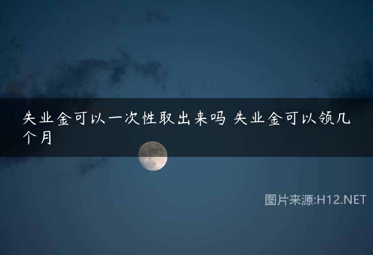 失业金可以一次性取出来吗 失业金可以领几个月