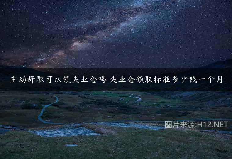主动辞职可以领失业金吗 失业金领取标准多少钱一个月