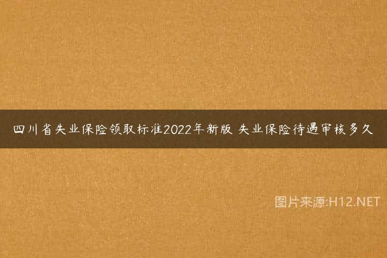 四川省失业保险领取标准2022年新版 失业保险待遇审核多久