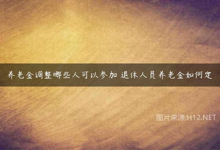 养老金调整哪些人可以参加 退休人员养老金如何定