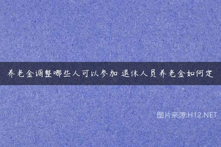 养老金调整哪些人可以参加 退休人员养老金如何定