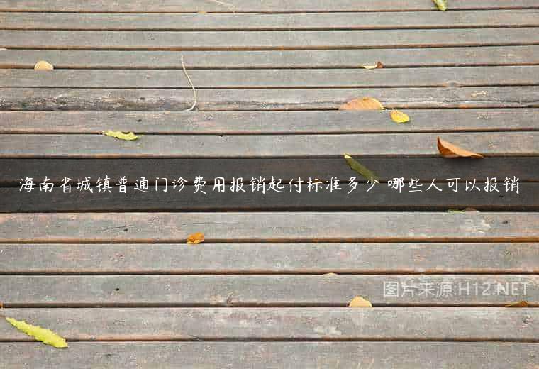 海南省城镇普通门诊费用报销起付标准多少 哪些人可以报销