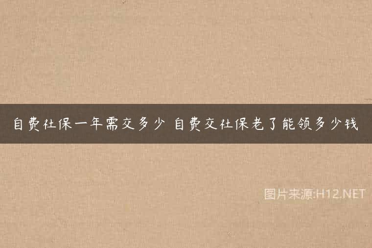 自费社保一年需交多少 自费交社保老了能领多少钱