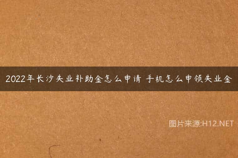 2022年长沙失业补助金怎么申请 手机怎么申领失业金