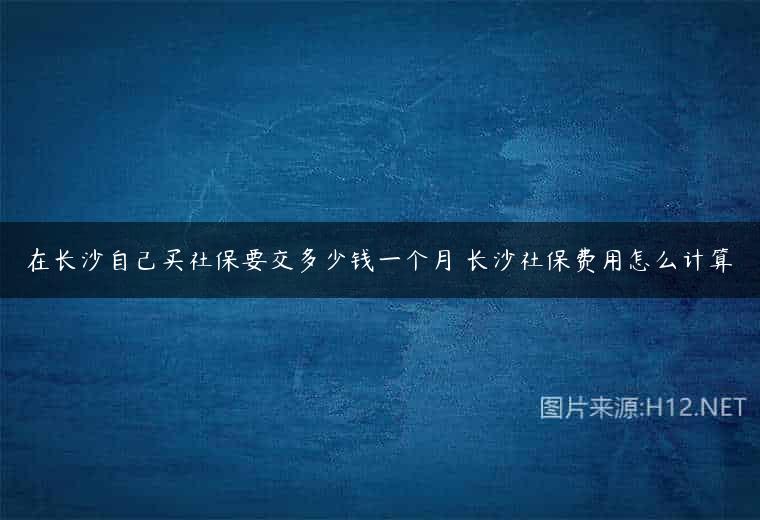 在长沙自己买社保要交多少钱一个月 长沙社保费用怎么计算
