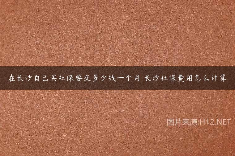 在长沙自己买社保要交多少钱一个月 长沙社保费用怎么计算