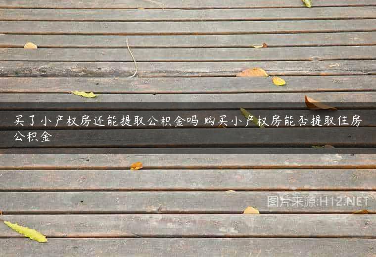 买了小产权房还能提取公积金吗 购买小产权房能否提取住房公积金