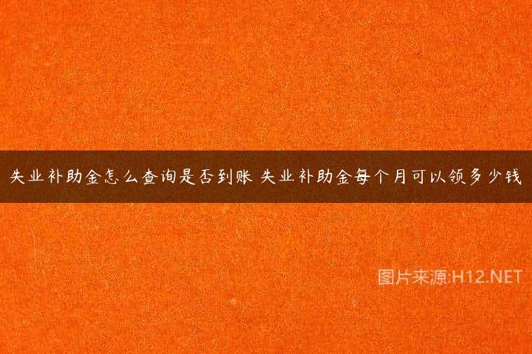 失业补助金怎么查询是否到账 失业补助金每个月可以领多少钱