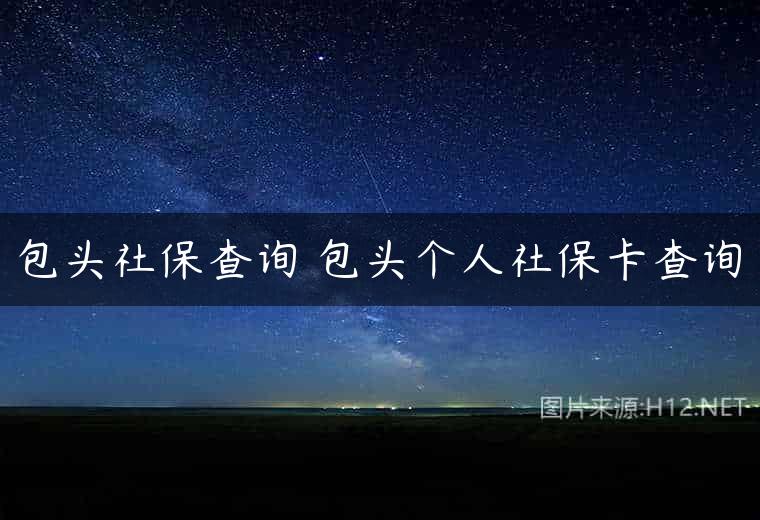 包头社保查询 包头个人社保卡查询