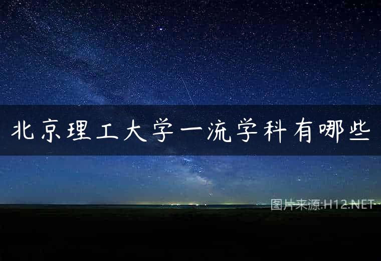 北京理工大学一流学科有哪些