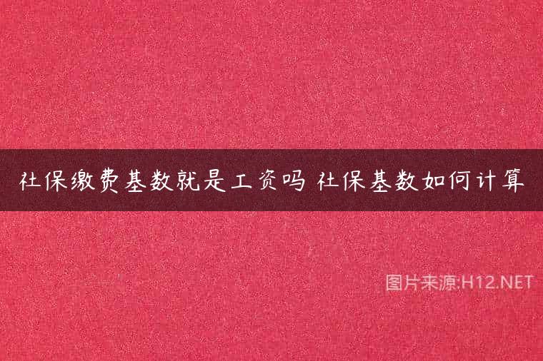 社保缴费基数就是工资吗 社保基数如何计算