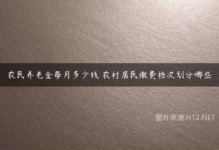 农民养老金每月多少钱 农村居民缴费档次划分哪些