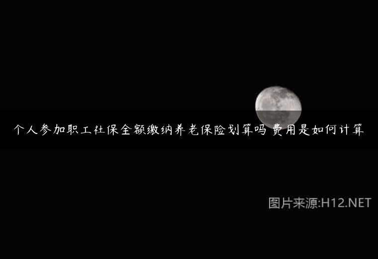 个人参加职工社保全额缴纳养老保险划算吗 费用是如何计算