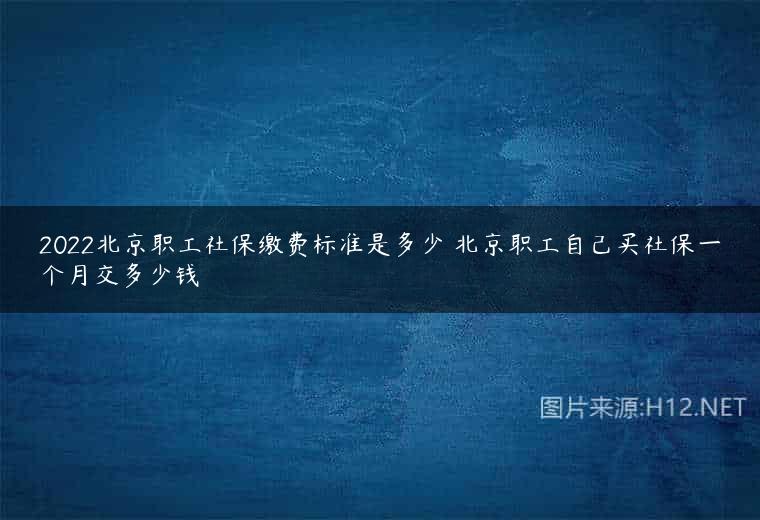 2022北京职工社保缴费标准是多少 北京职工自己买社保一个月交多少钱