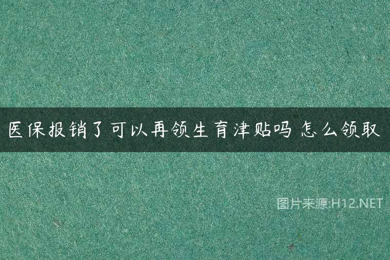 医保报销了可以再领生育津贴吗 怎么领取