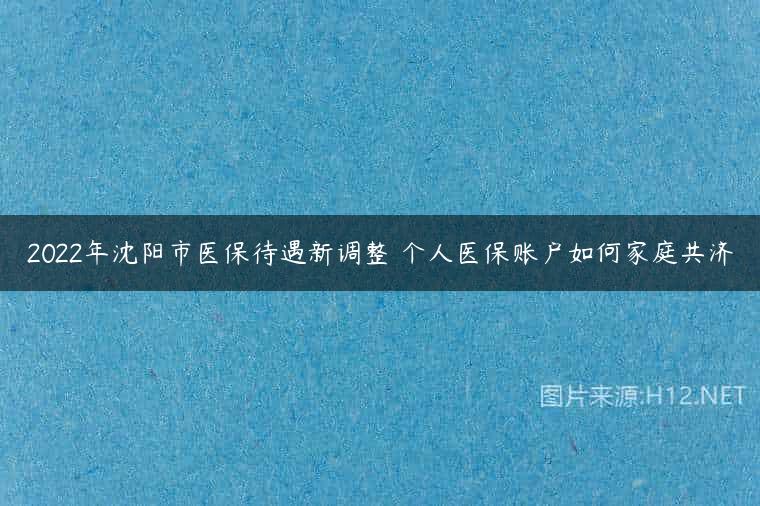 2022年沈阳市医保待遇新调整 个人医保账户如何家庭共济