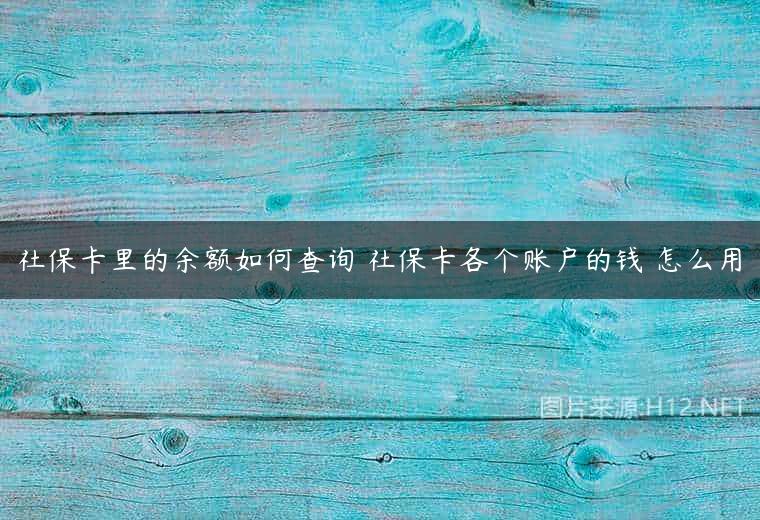 社保卡里的余额如何查询 社保卡各个账户的钱 怎么用