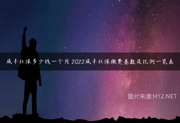 咸丰社保多少钱一个月 2022咸丰社保缴费基数及比例一览表