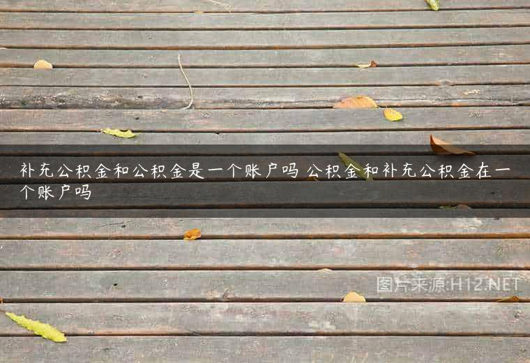 补充公积金和公积金是一个账户吗 公积金和补充公积金在一个账户吗