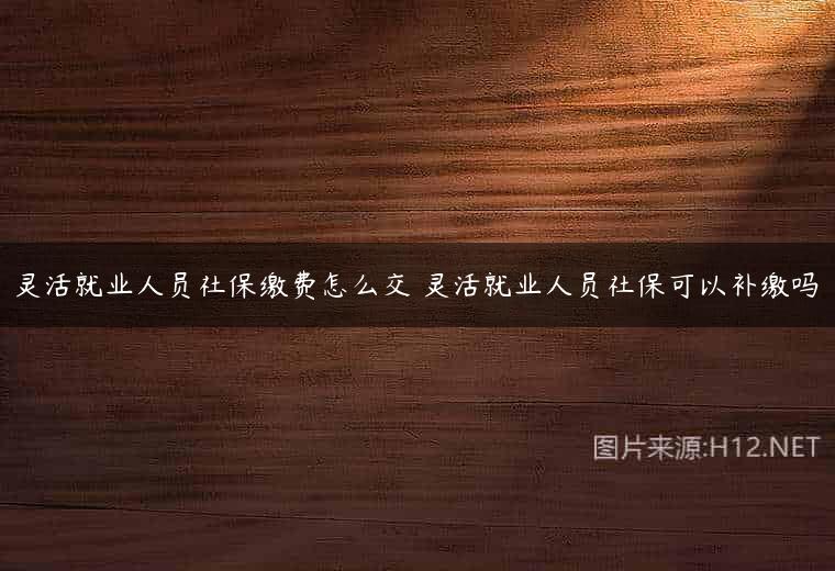 灵活就业人员社保缴费怎么交 灵活就业人员社保可以补缴吗