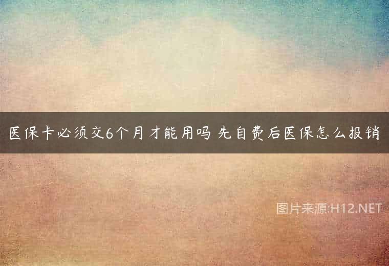 医保卡必须交6个月才能用吗 先自费后医保怎么报销