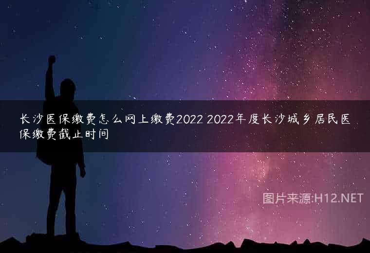 长沙医保缴费怎么网上缴费2022 2022年度长沙城乡居民医保缴费截止时间