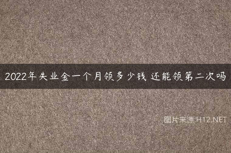 2022年失业金一个月领多少钱 还能领第二次吗