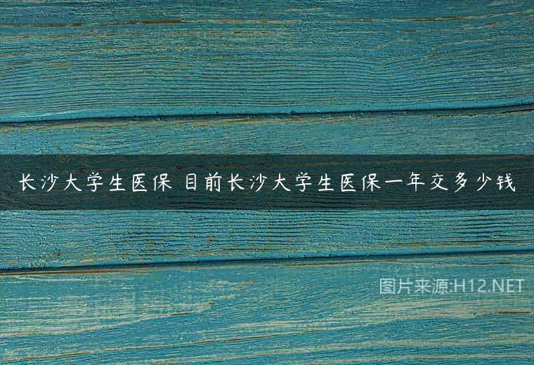 长沙大学生医保 目前长沙大学生医保一年交多少钱